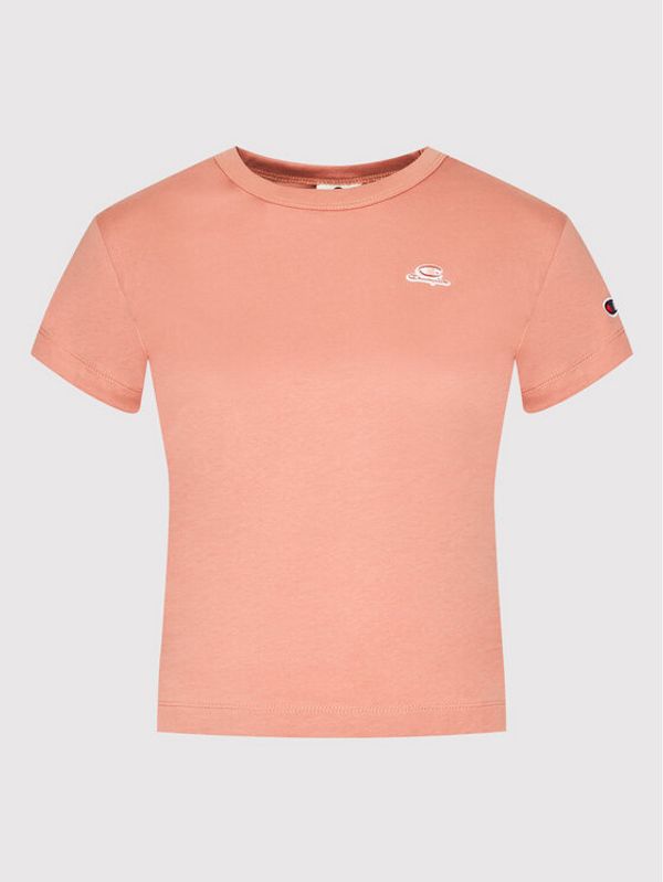 Champion Champion Тишърт Crewneck 114929 Розов Cropped Fit