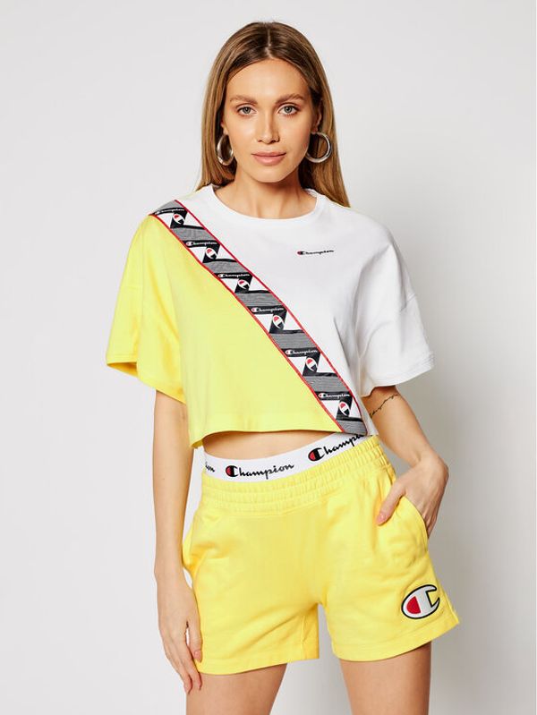 Champion Champion Тишърт Croptop 112767 Жълт Custom Fit