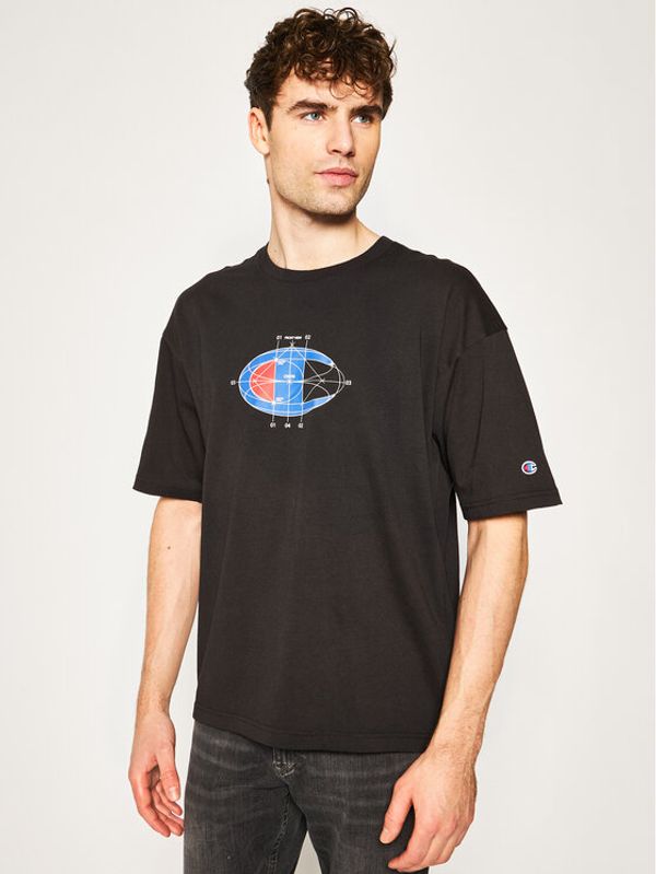 Champion Champion Тишърт Deconstructed C Logo 214420 Черен Muscle Fit