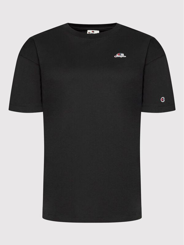 Champion Champion Тишърт Embroidered Patch 114931 Черен Boxy Fit