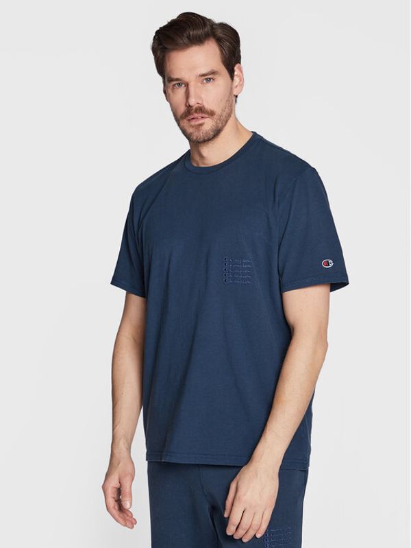 Champion Champion Тишърт Ice-Dyed 217897 Тъмносин Comfort Fit