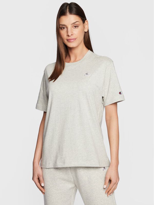 Champion Champion Тишърт Logo 115498 Сив Regular Fit
