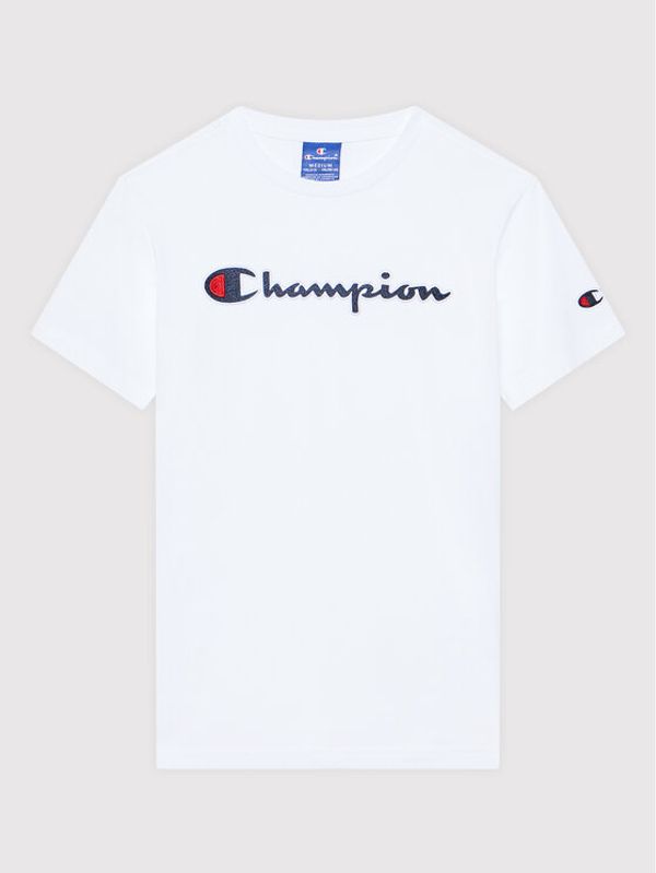Champion Champion Тишърт Logo 305770 Бял Regular Fit