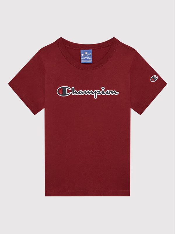 Champion Champion Тишърт Logo Script 404231 Бордо Regular Fit