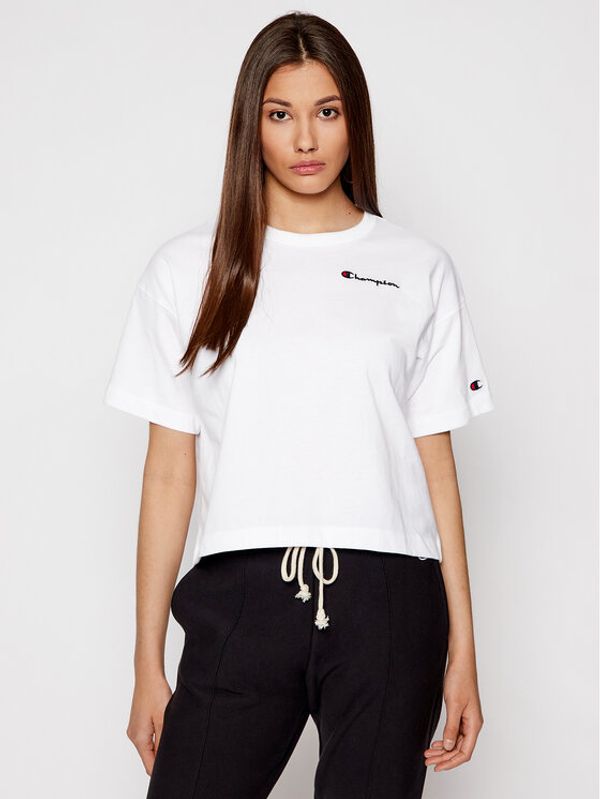 Champion Champion Тишърт Natural Elements Print 114168 Бял Oversize