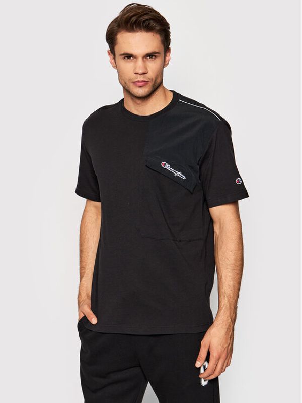 Champion Champion Тишърт Patchwork 216558 Черен Comfort Fit