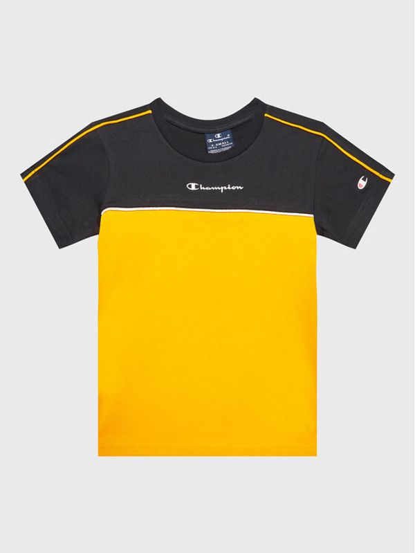 Champion Champion Тишърт Piping Block 306148 Жълт Regular Fit