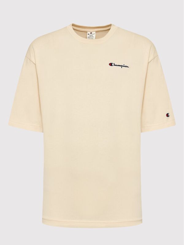 Champion Champion Тишърт Script Logo 217071 Бежов Comfort Fit
