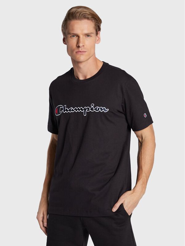 Champion Champion Тишърт Script Logo Embroidery 218007 Черен Comfort Fit