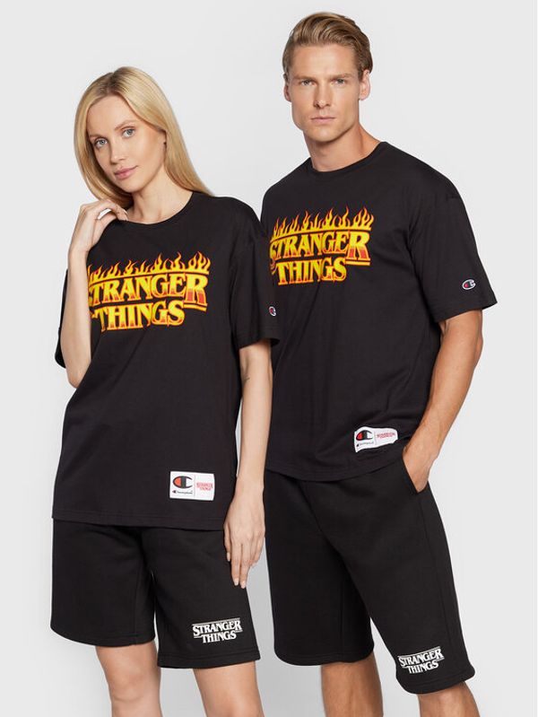 Champion Champion Тишърт STRANGER THINGS Unisex 217791 Черен Custom Fit