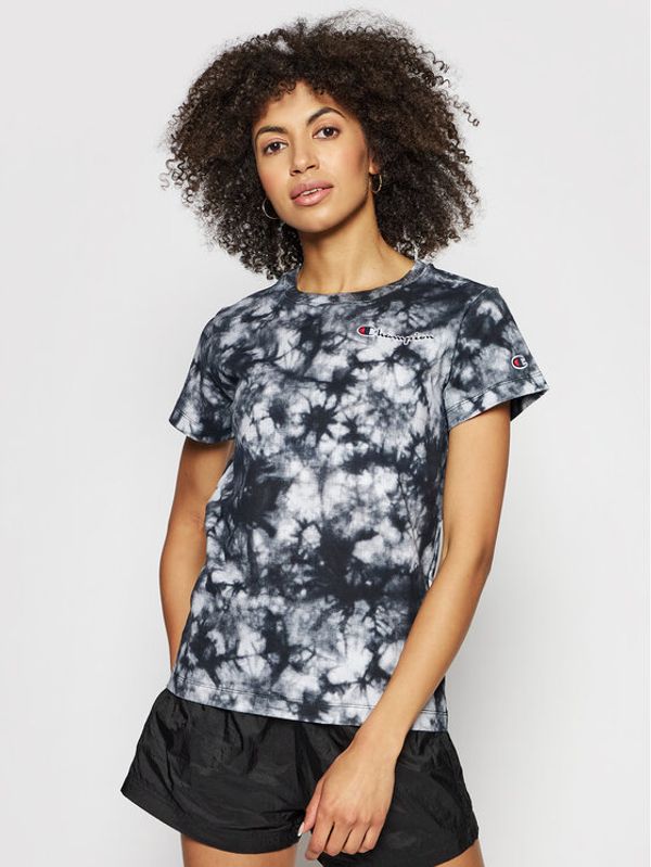 Champion Champion Тишърт Tie Dye Digital Print 113939 Черен Custom Fit