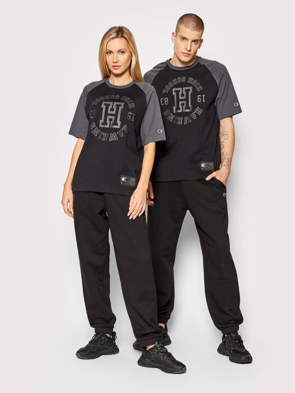 Champion Champion Тишърт Unisex STRANGER THINGS Hawkins Raglan 217755 Черен Custom Fit