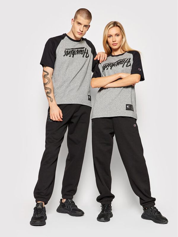 Champion Champion Тишърт Unisex STRANGER THINGS Hawkins Raglan 217755 Сив Custom Fit