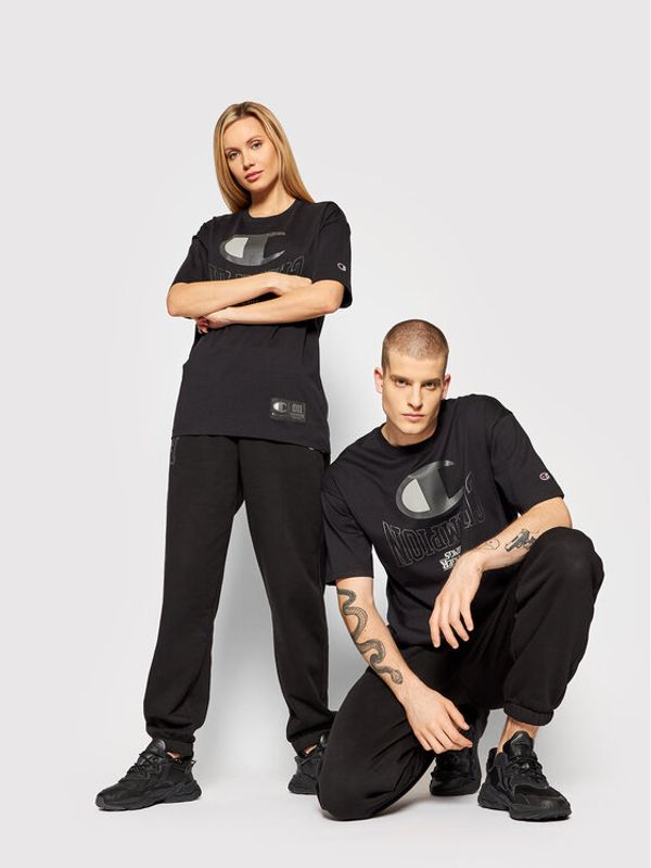 Champion Champion Тишърт Unisex STRANGER THINGS Logo 217757 Черен Custom Fit