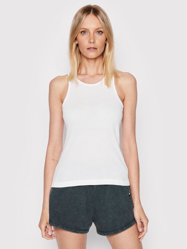 Champion Champion топ Embroidered Patch Racer 114934 Бял Slim Fit