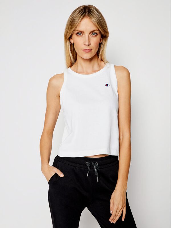 Champion Champion Топ Ribbed Insert 112734 Бял Custom Fit