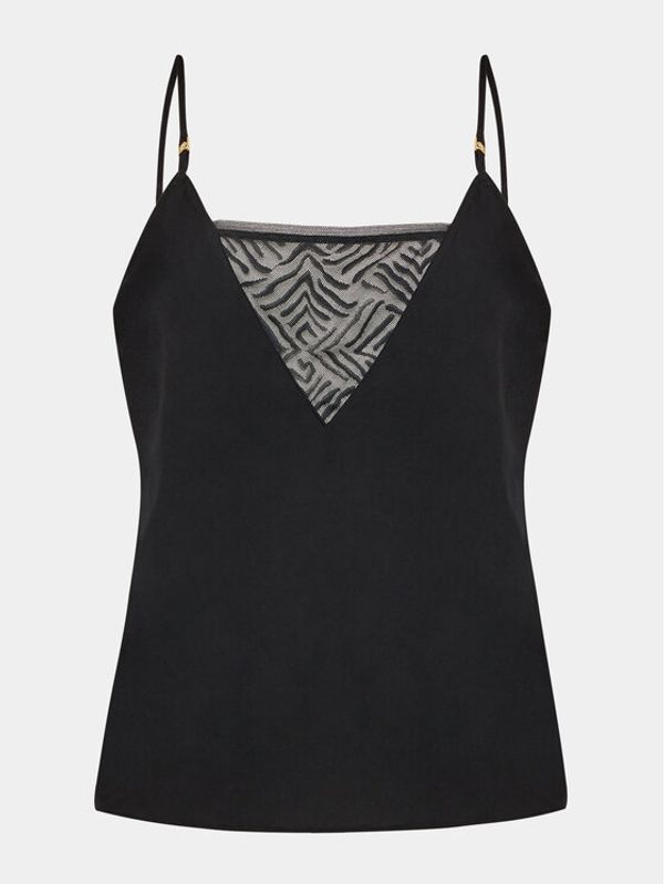 Chantelle Chantelle Тениска на пижама C11V10 Черен Regular Fit