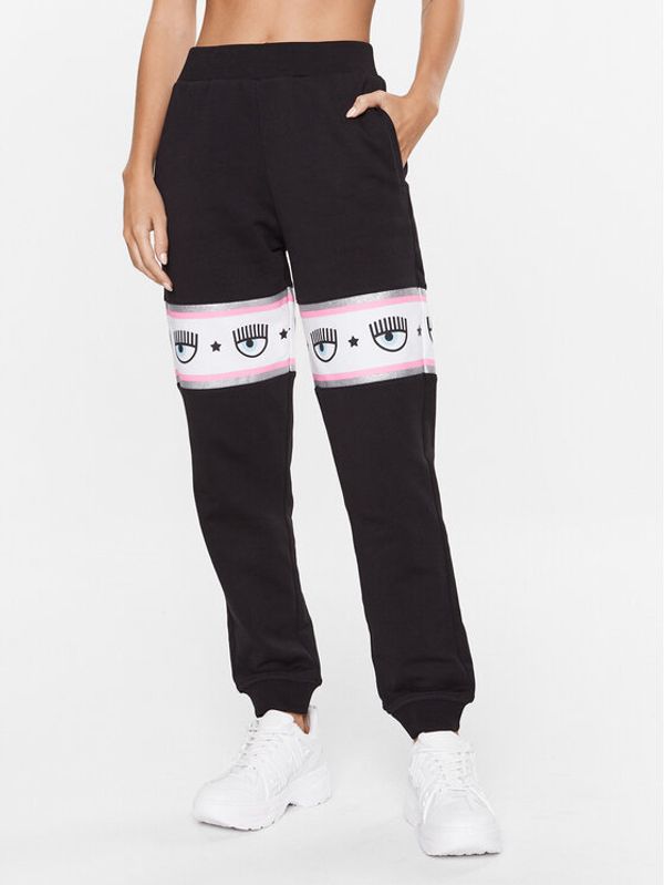 Chiara Ferragni Chiara Ferragni Долнище анцуг 74CBAF01 Черен Regular Fit