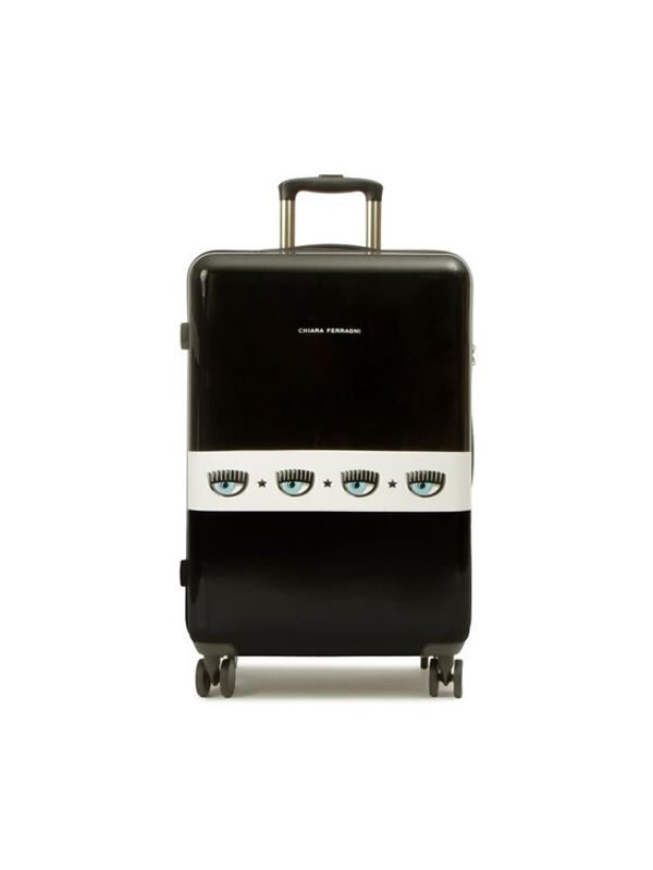Chiara Ferragni Chiara Ferragni Голям твърд куфар 74SB0LA2 Черен