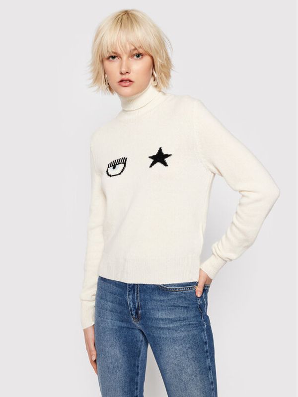 Chiara Ferragni Chiara Ferragni Поло 71CBFM02 Бежов Regular Fit