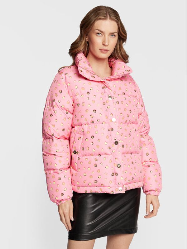 Chiara Ferragni Chiara Ferragni Пухено яке 73CBUD05 Розов Regular Fit
