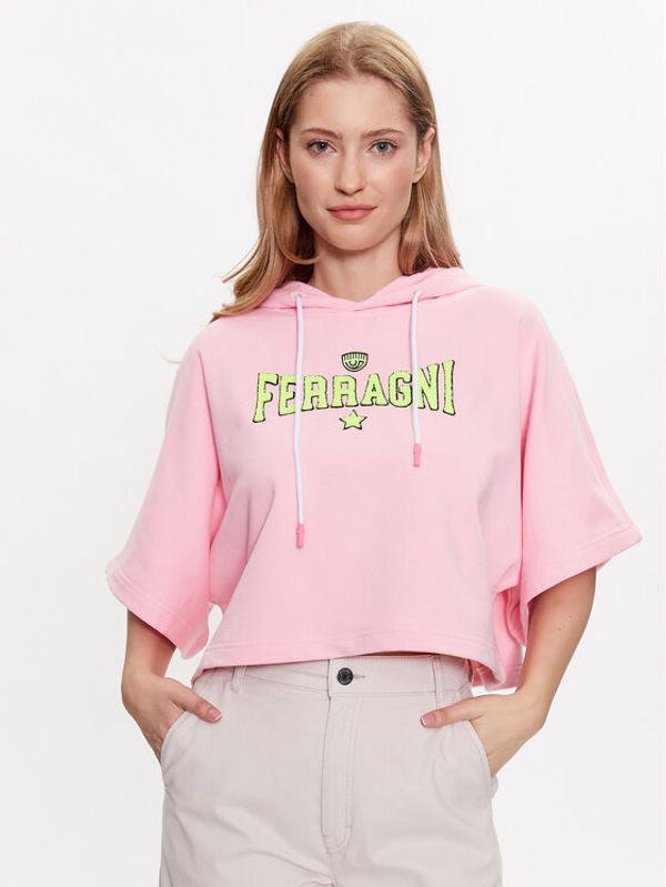 Chiara Ferragni Chiara Ferragni Суитшърт 74CBIT03 Розов Regular Fit