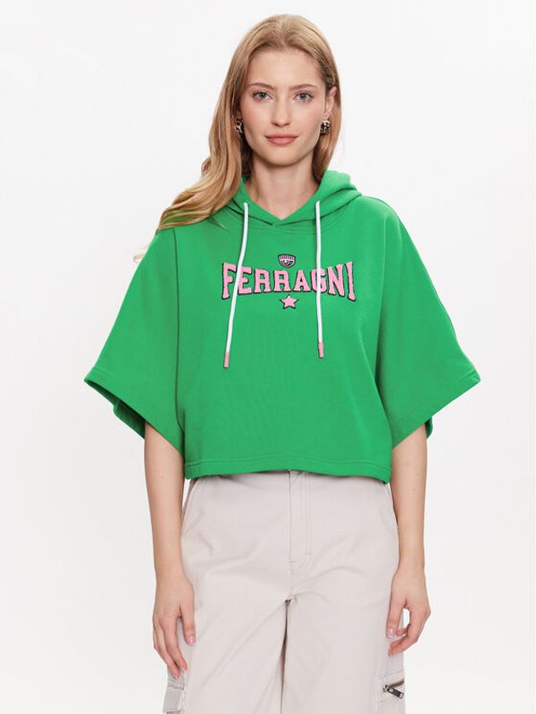 Chiara Ferragni Chiara Ferragni Суитшърт 74CBIT03 Зелен Regular Fit