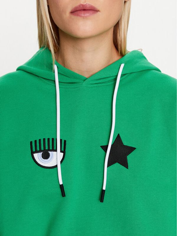 Chiara Ferragni Chiara Ferragni Суитшърт 74CBIT09 Зелен Regular Fit