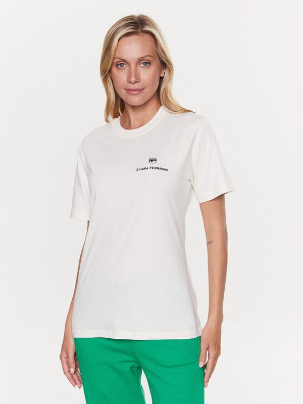 Chiara Ferragni Chiara Ferragni Тишърт 74CBHT04 Екрю Regular Fit