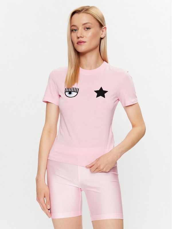Chiara Ferragni Chiara Ferragni Тишърт 74CBHT07 Розов Regular Fit