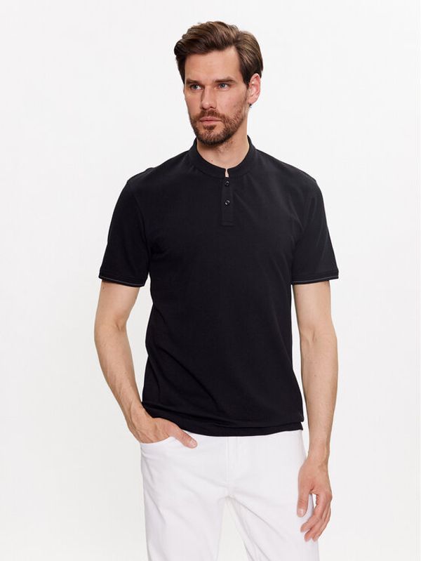 CINQUE CINQUE Тениска с яка и копчета Cilano 2935 Черен Shaped Fit