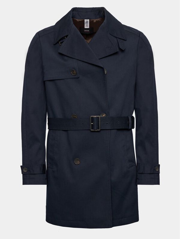 CINQUE CINQUE Тренч Cidouble 2007 Тъмносин Regular Fit