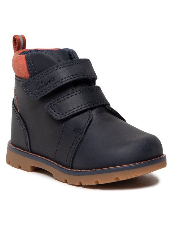 Clarks Clarks Зимни обувки Heath Strap T 261692667 Тъмносин