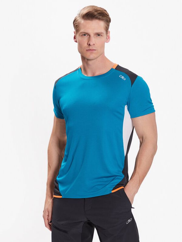 CMP CMP Тениска от техническо трико 33N6687 Син Regular Fit
