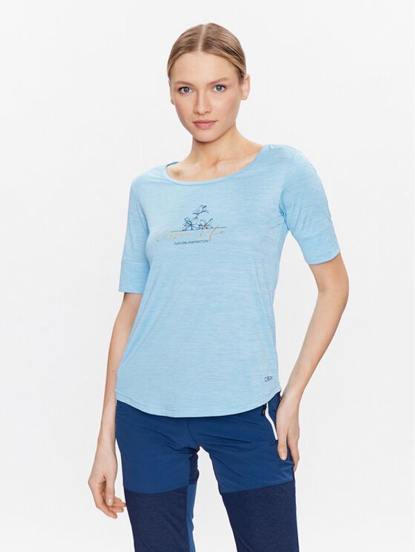 CMP CMP Тениска от техническо трико 39T5756 Син Regular Fit