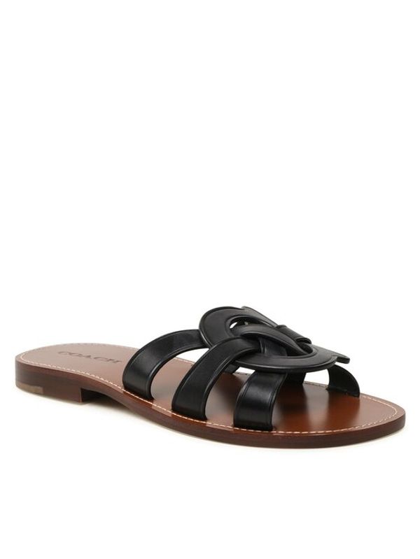 Coach Coach Чехли Issa Leather Sandal CI222 Черен