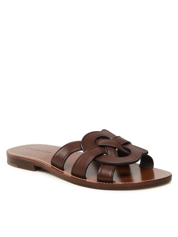 Coach Coach Чехли Issa Leather Sandal CI222 Кафяв