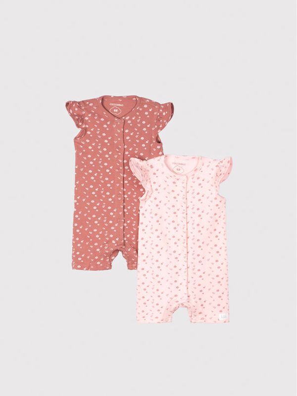 Coccodrillo Coccodrillo 2 чифта бебешки гащеризони без стъпала WC2404701UNG Цветен Regular Fit