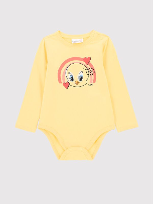 Coccodrillo Coccodrillo Боди LOONEY TUNES ZC2112103LIG Жълт Regular Fit