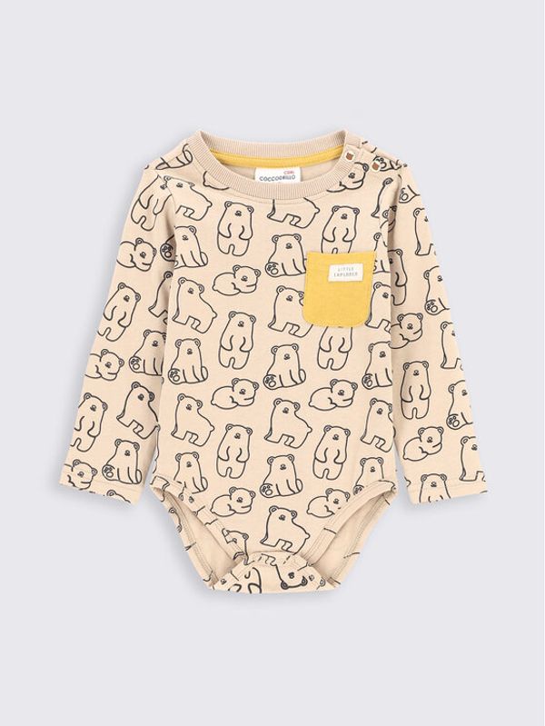 Coccodrillo Coccodrillo Детско боди ZC2112102TRN Бежов Regular Fit