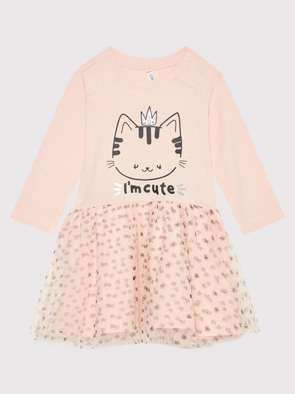 Coccodrillo Coccodrillo Ежедневна рокля ZC1129101LOV Розов Regular Fit