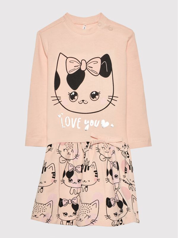 Coccodrillo Coccodrillo Ежедневна рокля ZC1129103LOV Розов Regular Fit