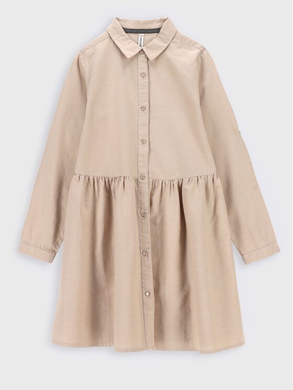 Coccodrillo Coccodrillo Рокля тип риза ZC2128101BSG Бежов Regular Fit