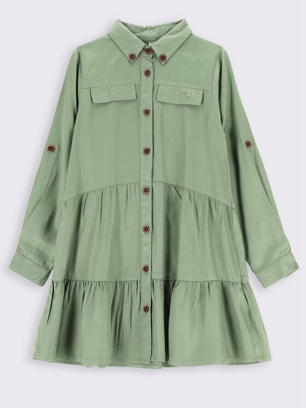 Coccodrillo Coccodrillo Рокля тип риза ZC2128102MAK Зелен Regular Fit