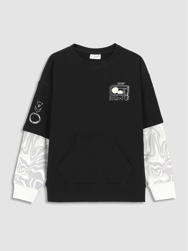 Coccodrillo Coccodrillo Суитшърт WC3132101DWK Черен Regular Fit