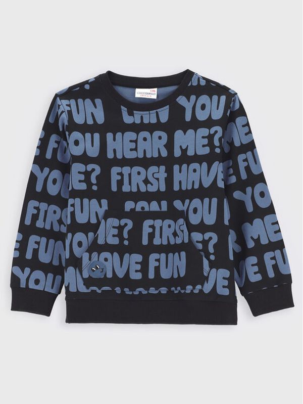 Coccodrillo Coccodrillo Суитшърт ZC2132102FTK Черен Regular Fit