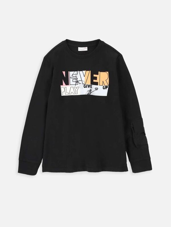 Coccodrillo Coccodrillo Суитшърт ZC3143102MBJ Черен Regular Fit