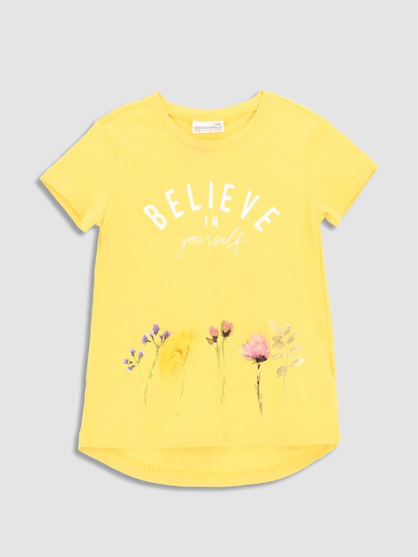 Coccodrillo Coccodrillo Тишърт WC2143201BET Жълт Regular Fit