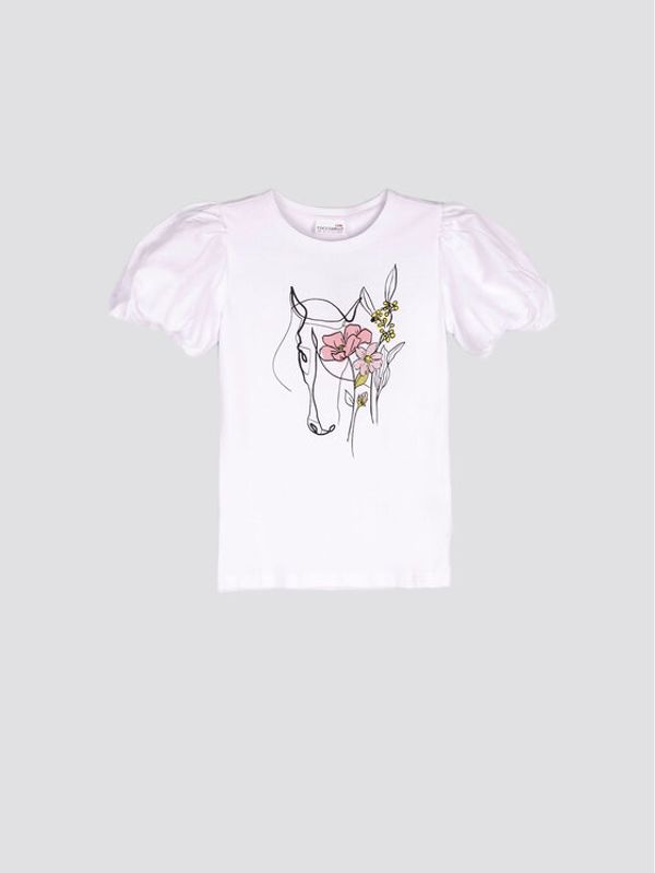 Coccodrillo Coccodrillo Тишърт WC2143201GRO Бял Regular Fit