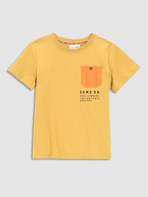 Coccodrillo Coccodrillo Тишърт WC2143204GOI Жълт Regular Fit